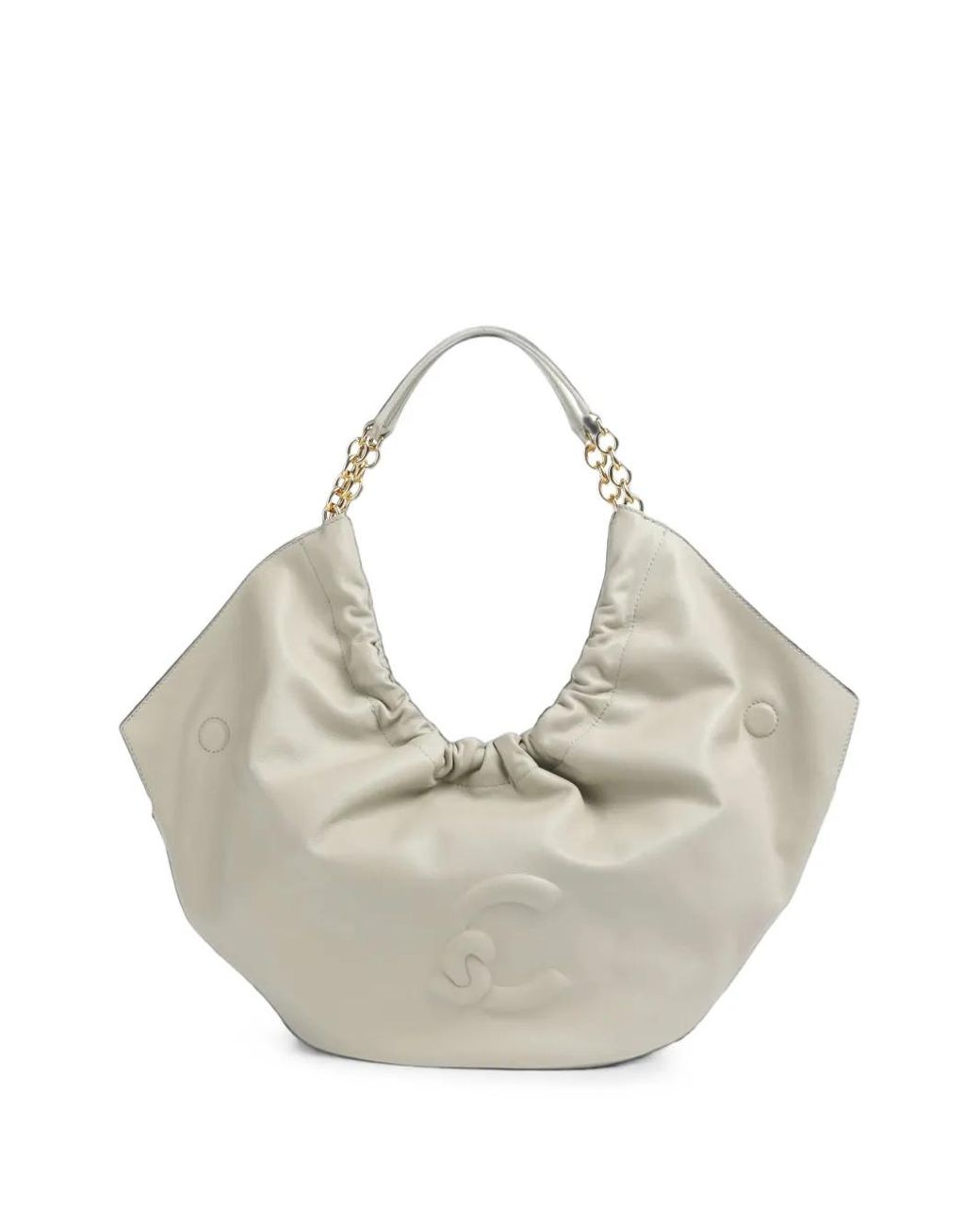 Coccinelle Natural Sac Cabas En Cuir À Fronces