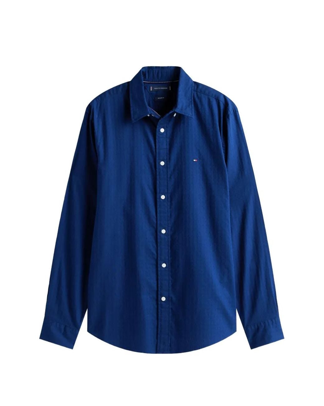 Tommy Hilfiger Blue Dobby-Texture Button-Down Shirt for men