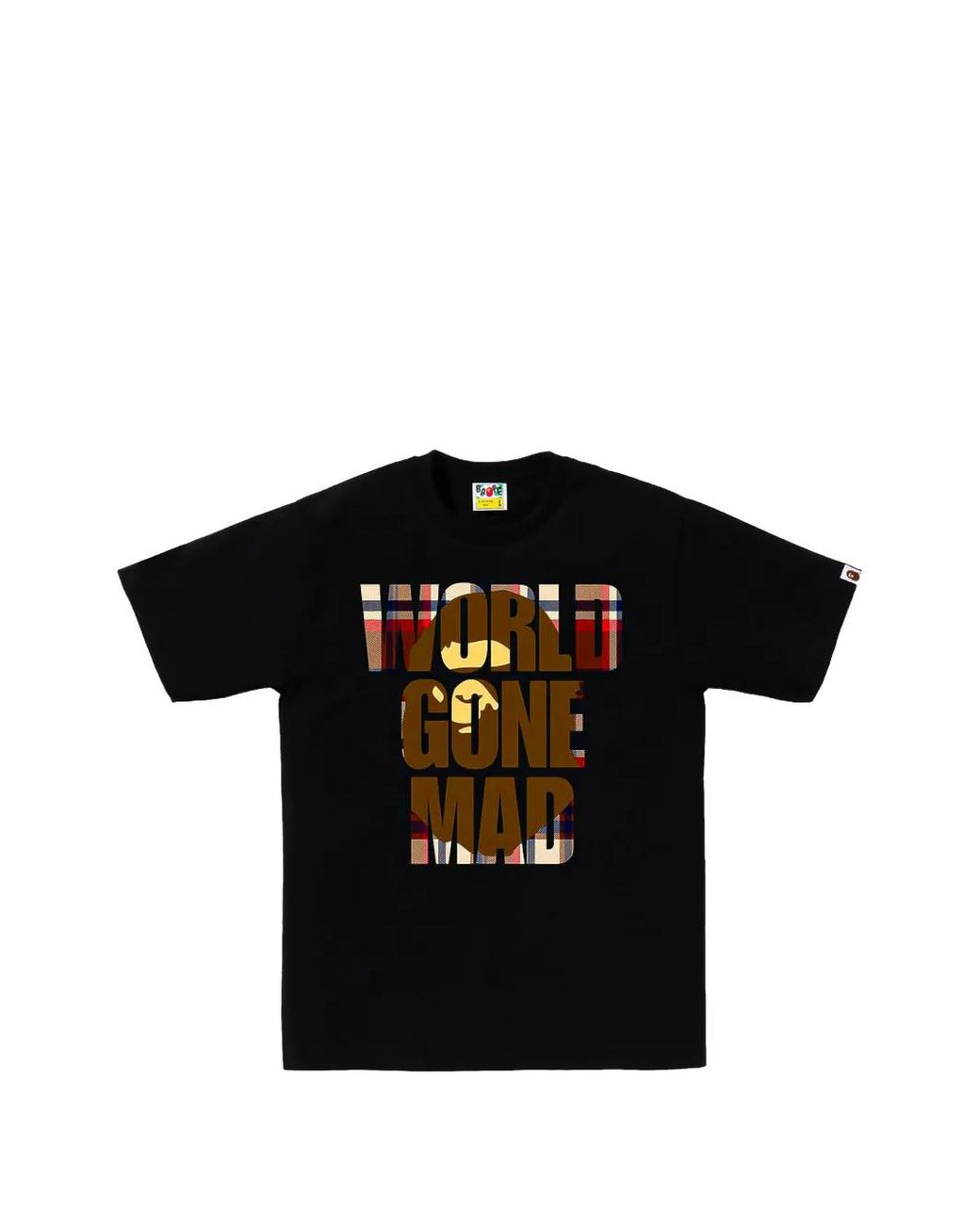 A Bathing Ape Black T-Shirt Ape Head Wgm for men