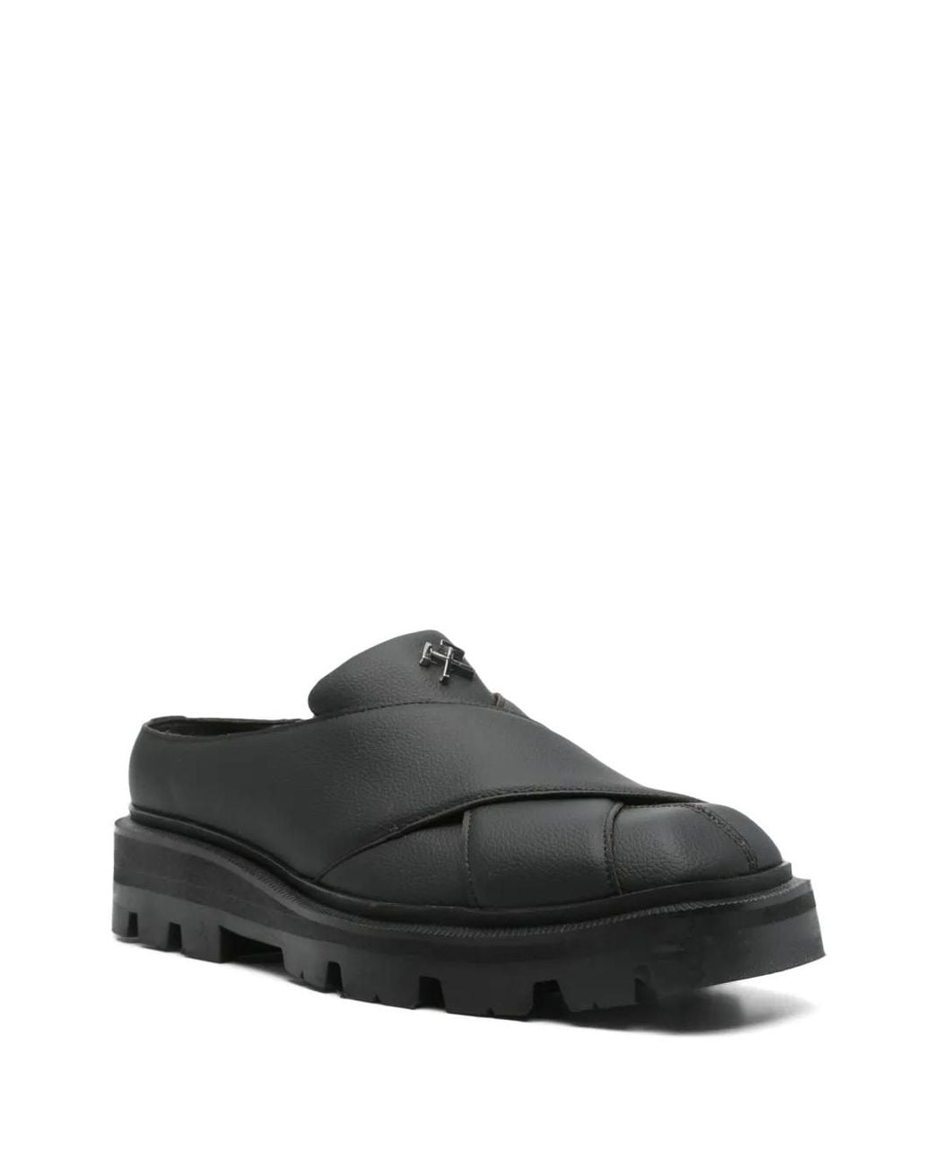 GmbH Black Basim Crossover Loafers for men