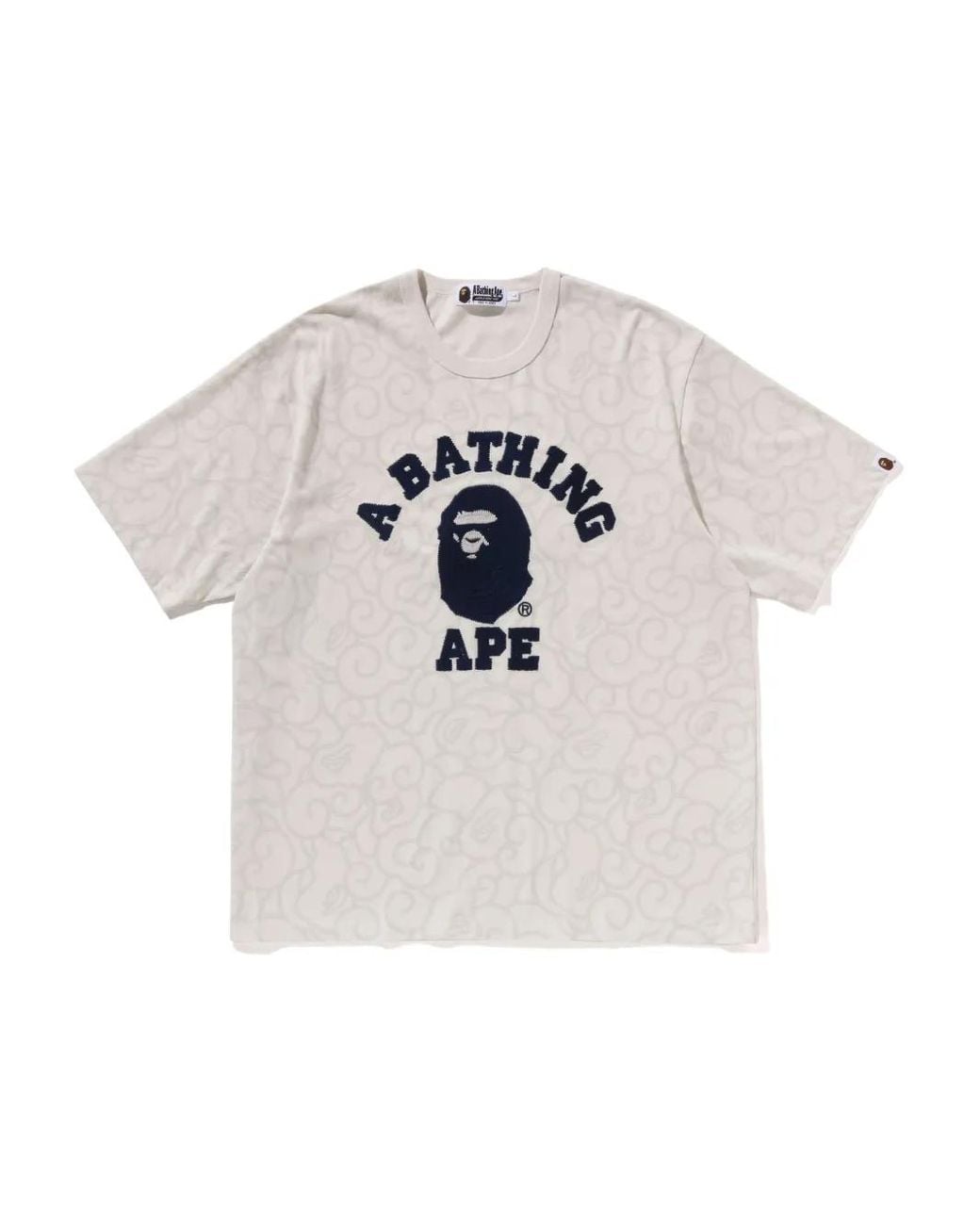 A Bathing Ape White Logo-Embroidery T-Shirt for men