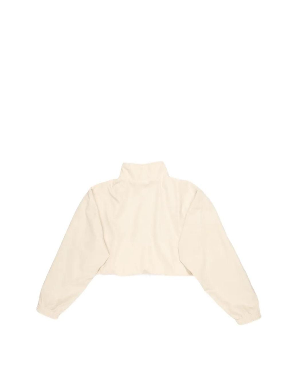 Balenciaga Natural Cropped Zip-Up Jacket