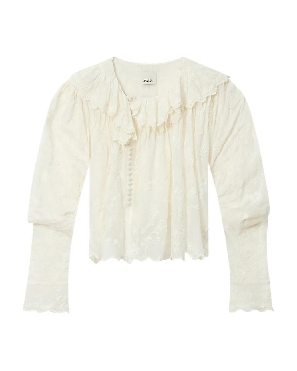 Isabel Marant White Cotton And Silk Top