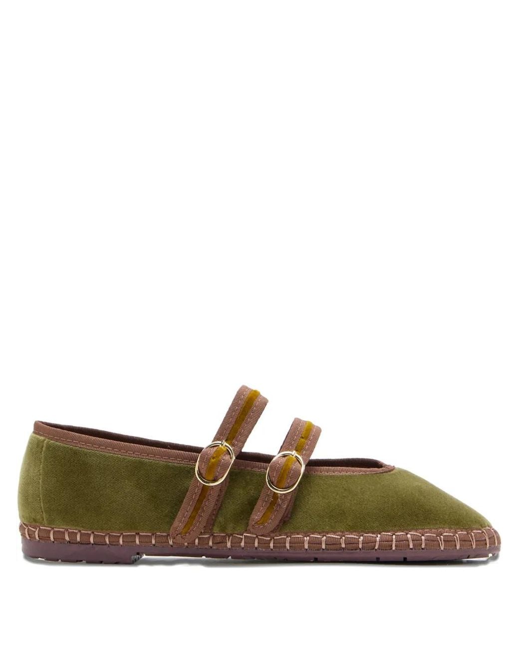 Flabelus Green Claire Buckle Strap Claire Espadrilles