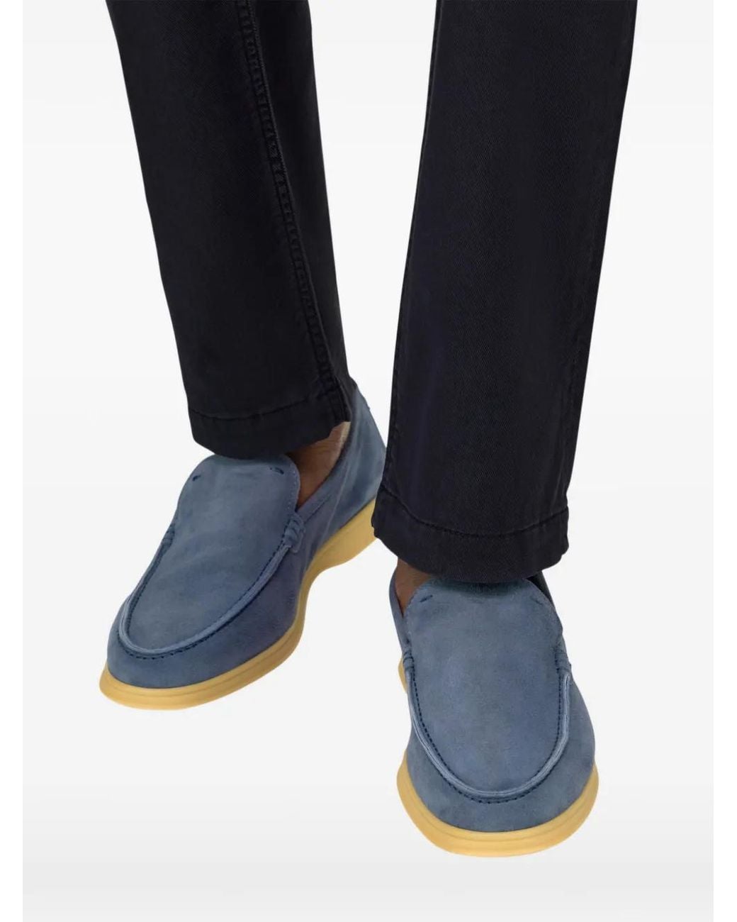 Boggi Blue Aria Suede Loafers for men