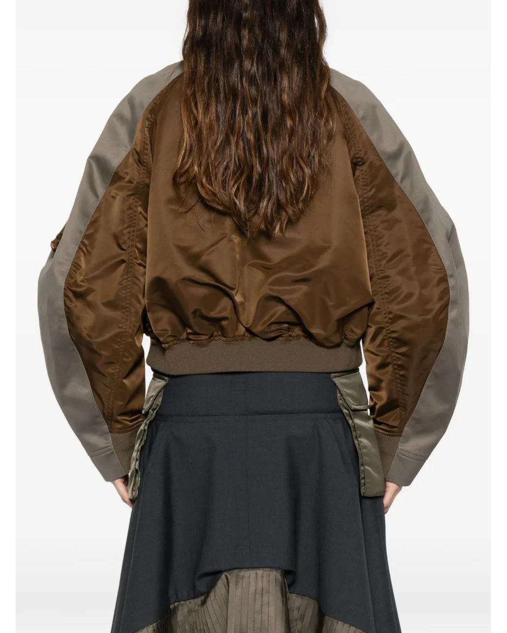 Chaqueta Bómber Con Cremallera Sacai de color Brown