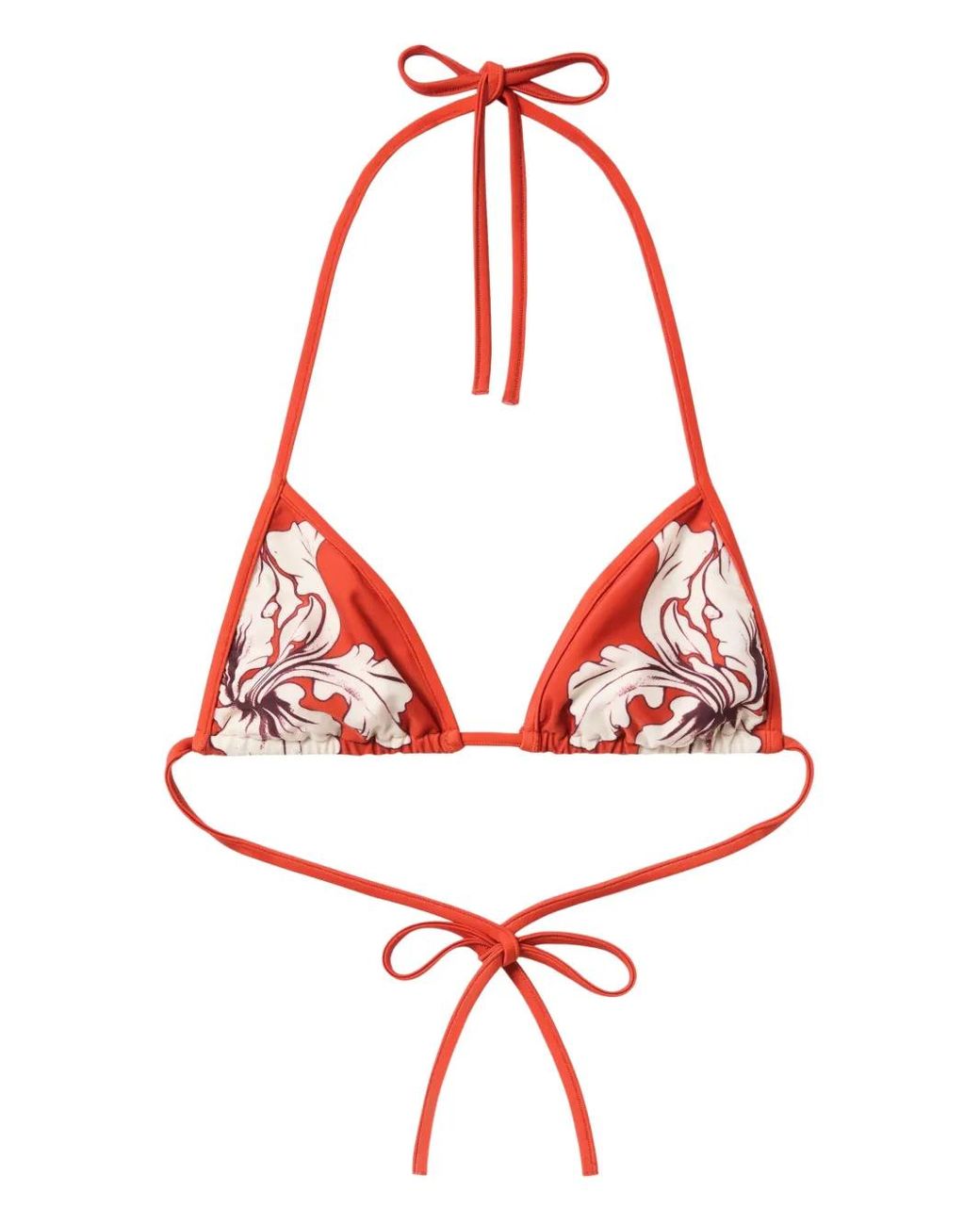 LaDoubleJ Red Haut De Bikini À Fleurs