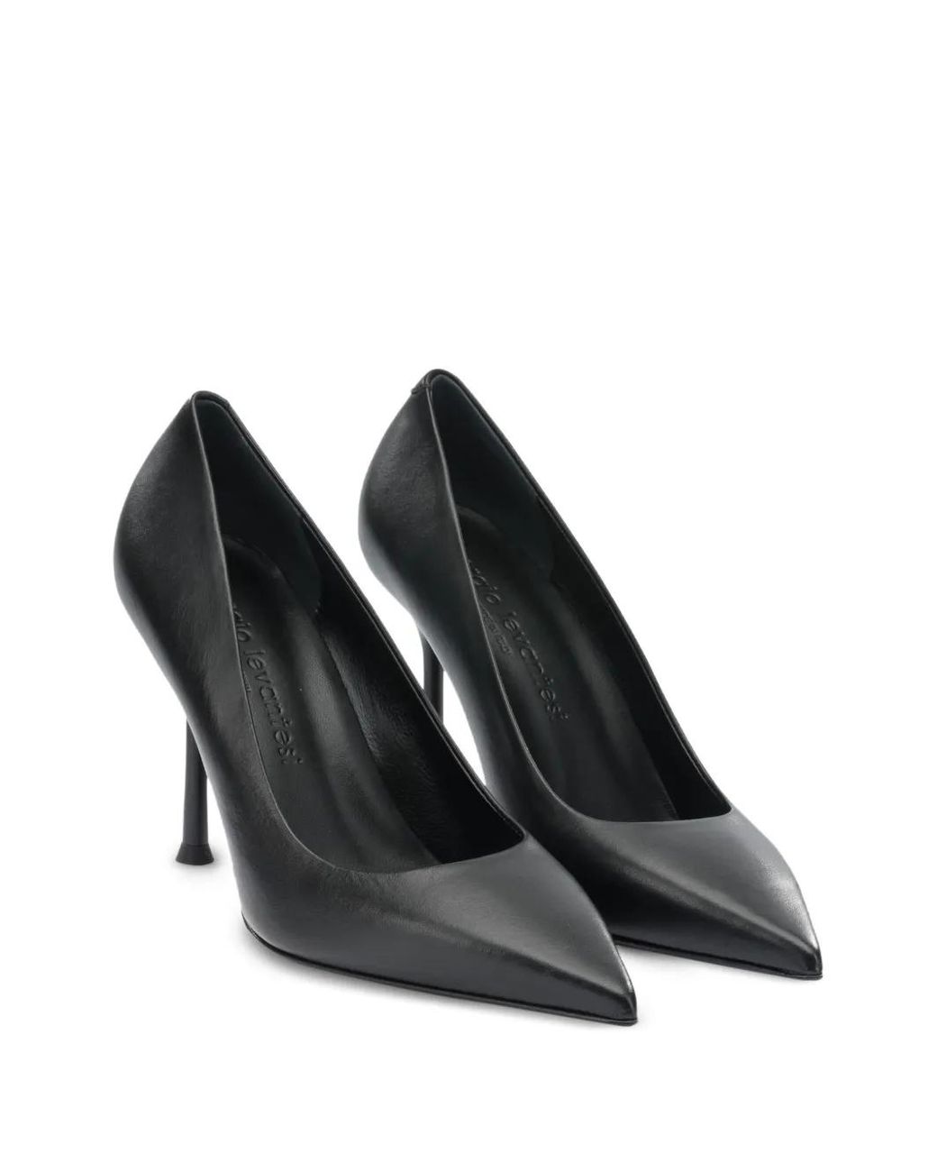 Sergio Levantesi Black Pointed-Toe Heeled Pumps