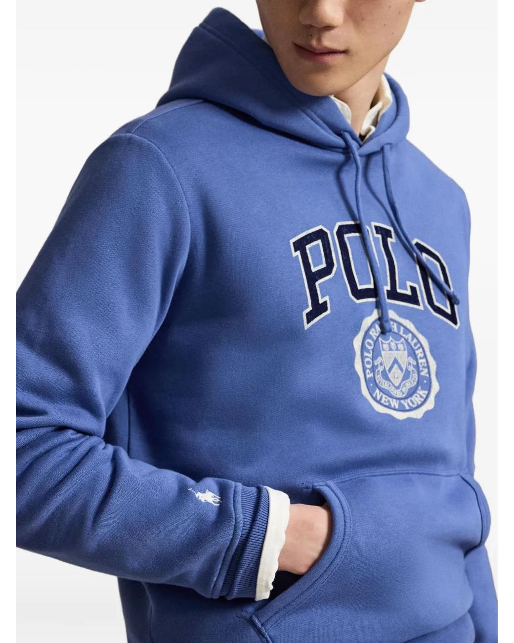 Polo Ralph Lauren Blue Logo-Detail Hoodie for men