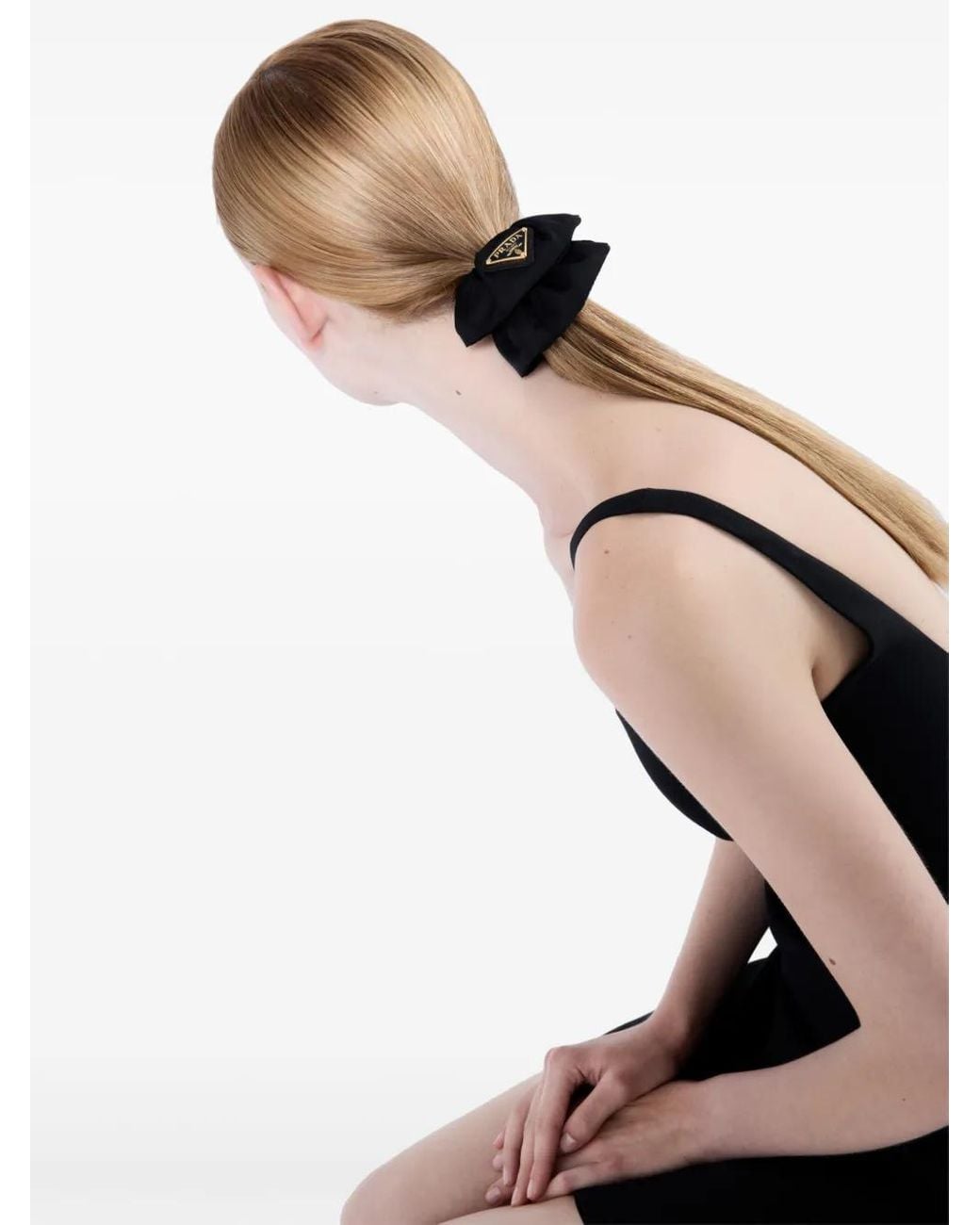 Prada Black Re-Nylon Scrunchie