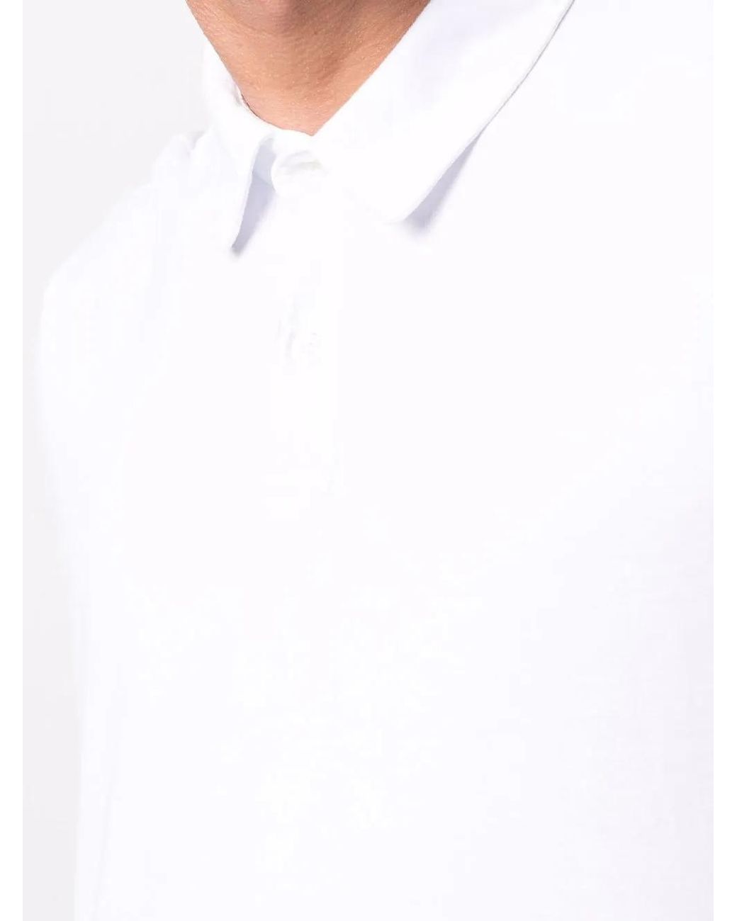 James Perse White Short-Sleeved Cotton Polo Shirt for men