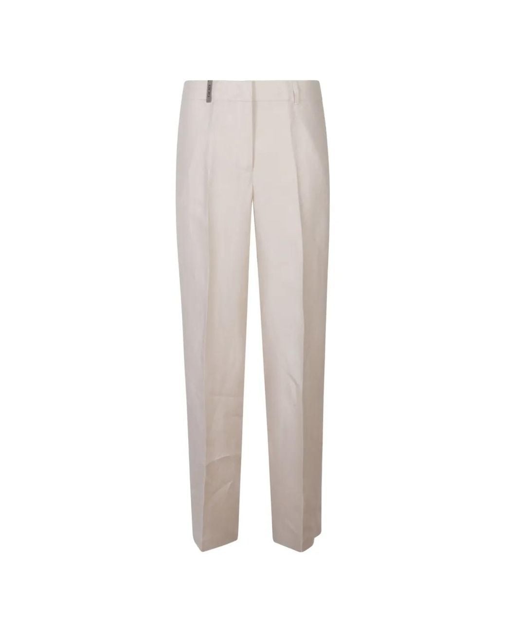 Peserico White Welt-Pocket Trousers