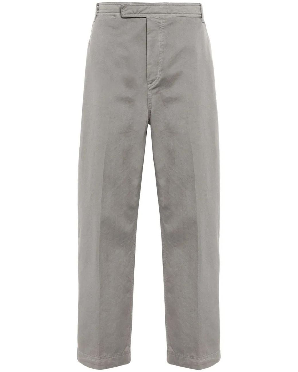 Thom Browne Gray Cotton Twill Utility Trousers for men