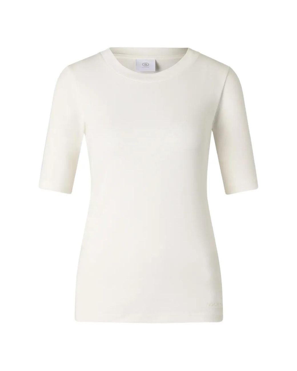 Bogner White Nikini Logo-Stitch T-Shirt