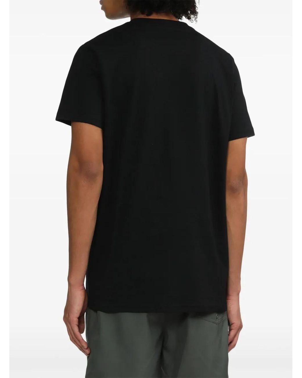 Fred Perry Black Logo-Embroidered Cotton T-Shirt for men
