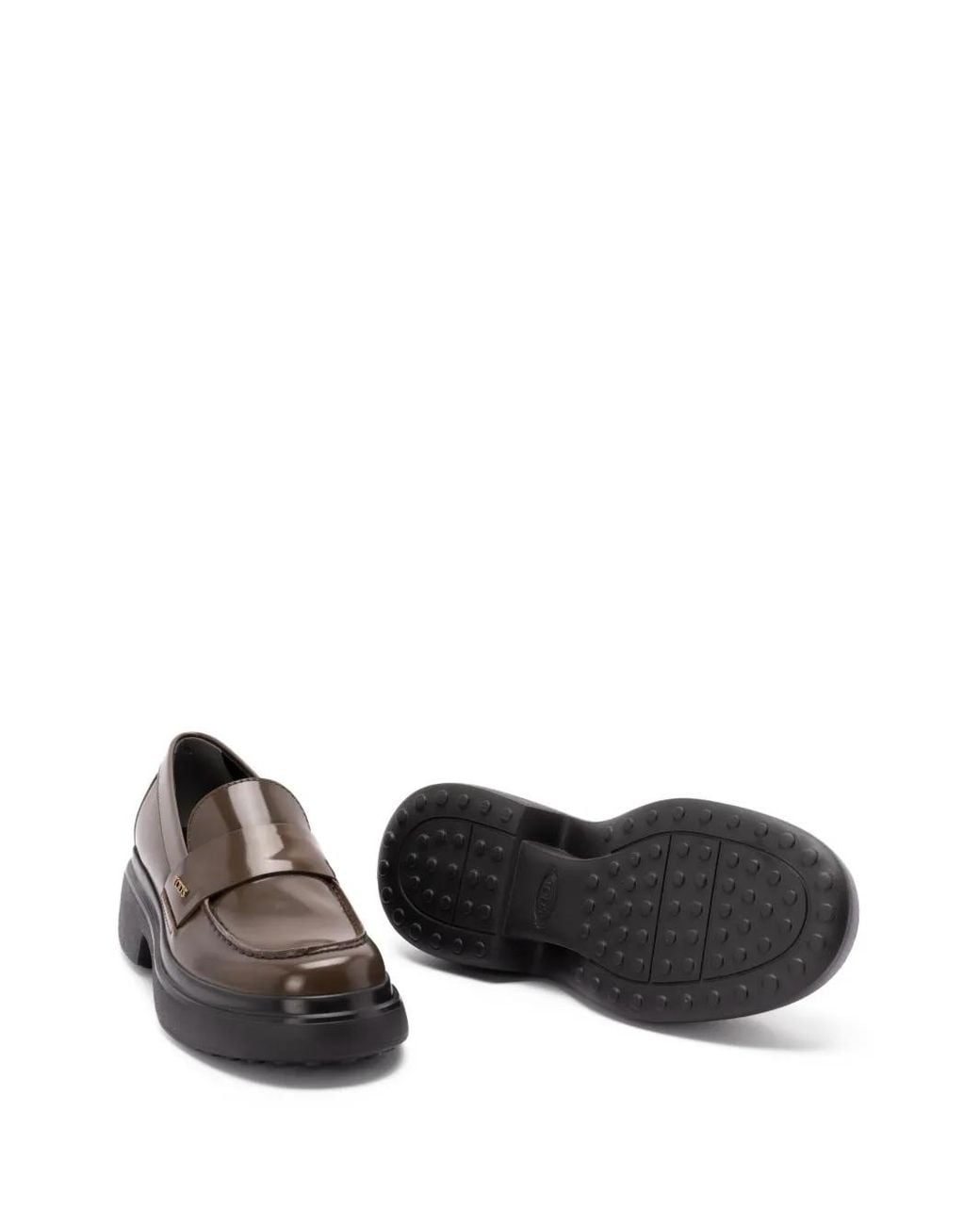 Tod's Brown Penny-Leather Loafers
