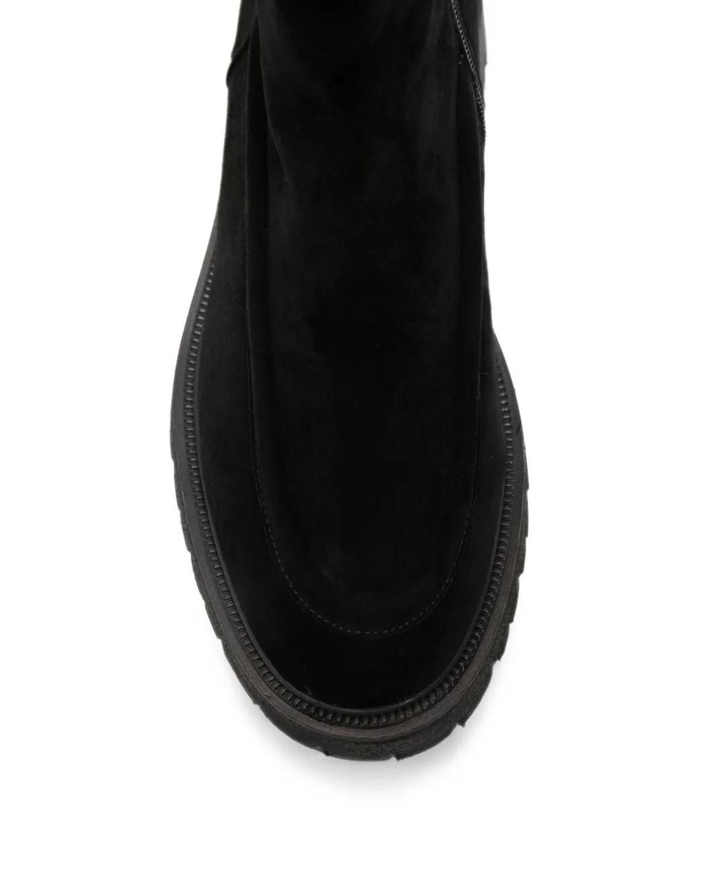 Linda Baumann Black Buckle-Detail Ankle Boots