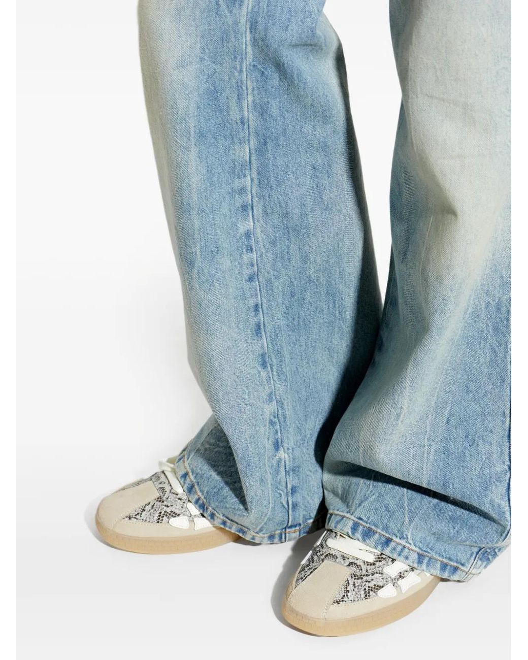 Amiri Green Snake Pacific Bones Sneakers for men