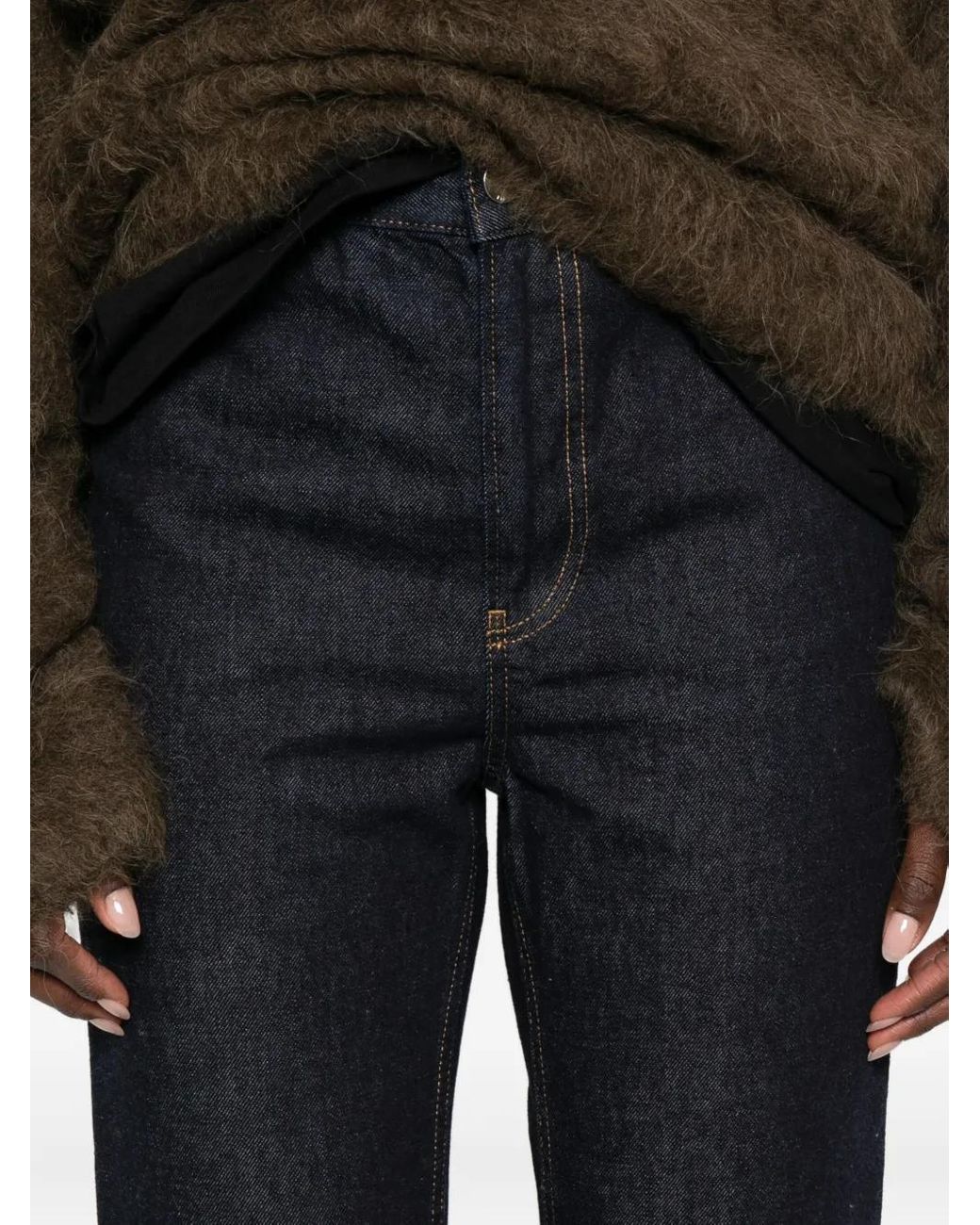 Totême Black High-Rise Slim-Fit Jeans