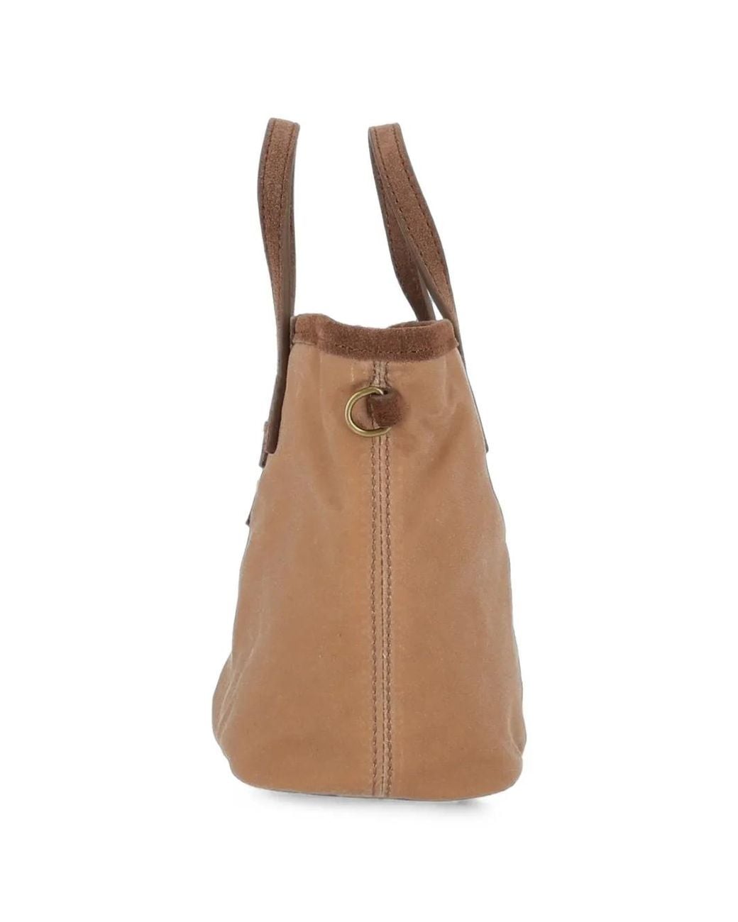 Mc2 Saint Barth Brown Logo-Lettering Tote Bag