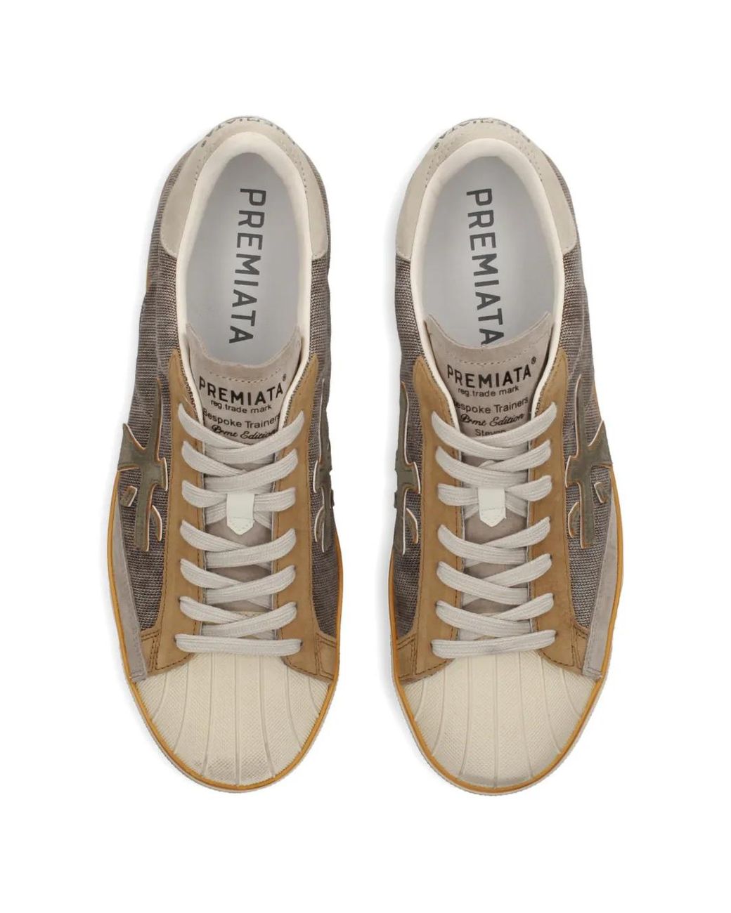 Premiata Brown Steven 8051 Panelled Sneakers for men