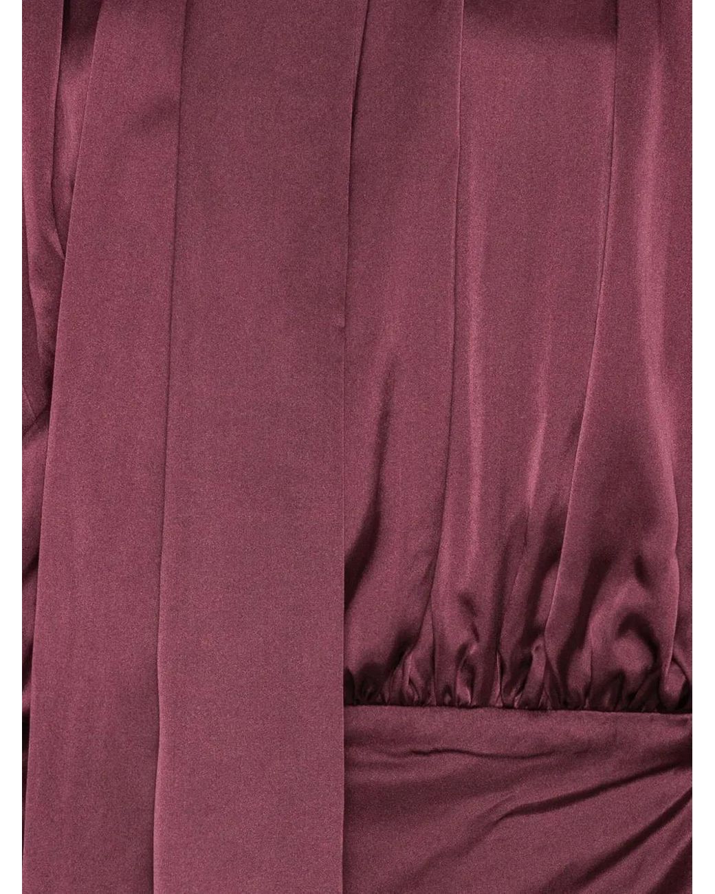 ROTATE BIRGER CHRISTENSEN Purple V-Neck Mini Dress