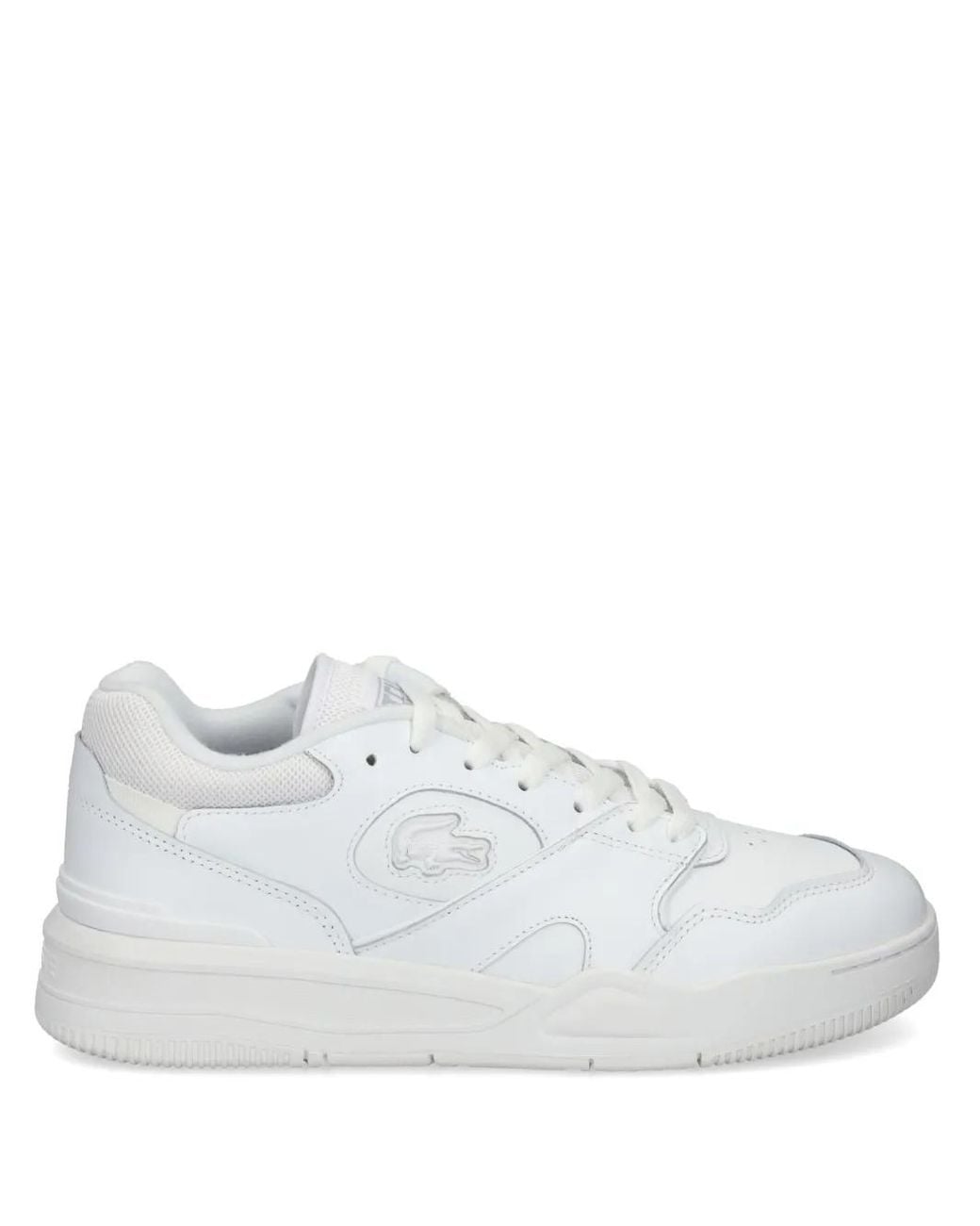 Lacoste White Lineshot Leather Sneakers for men