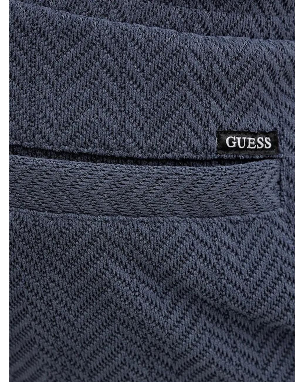 Guess Blue Drawstring Running Shorts for men