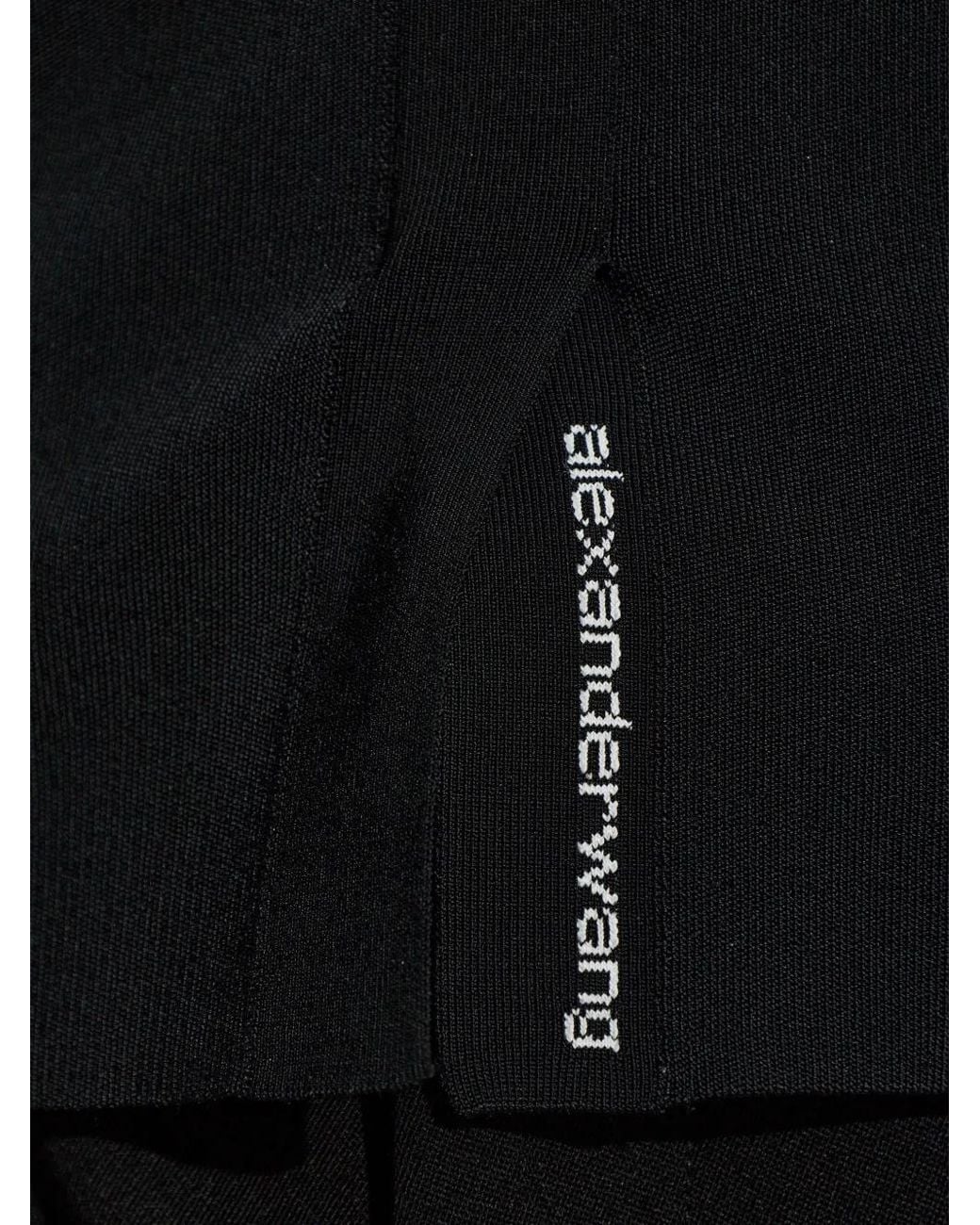 Alexander Wang Black Long-Sleeve Polo-Collar Blouse