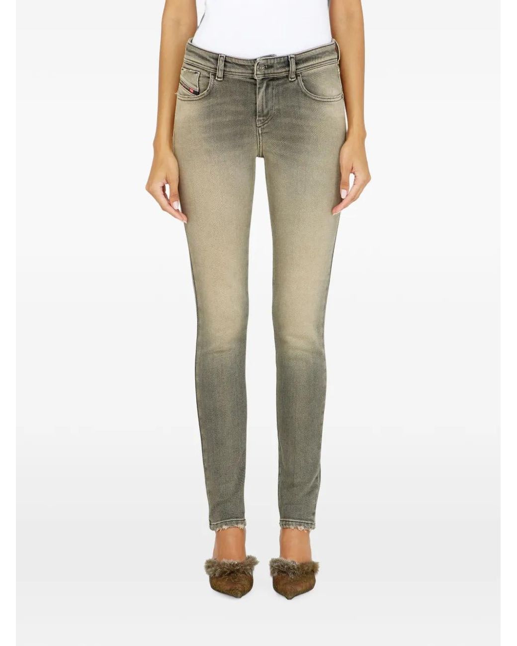 DIESEL Natural Skinny Jeans Regular Waist 2017 Slandy