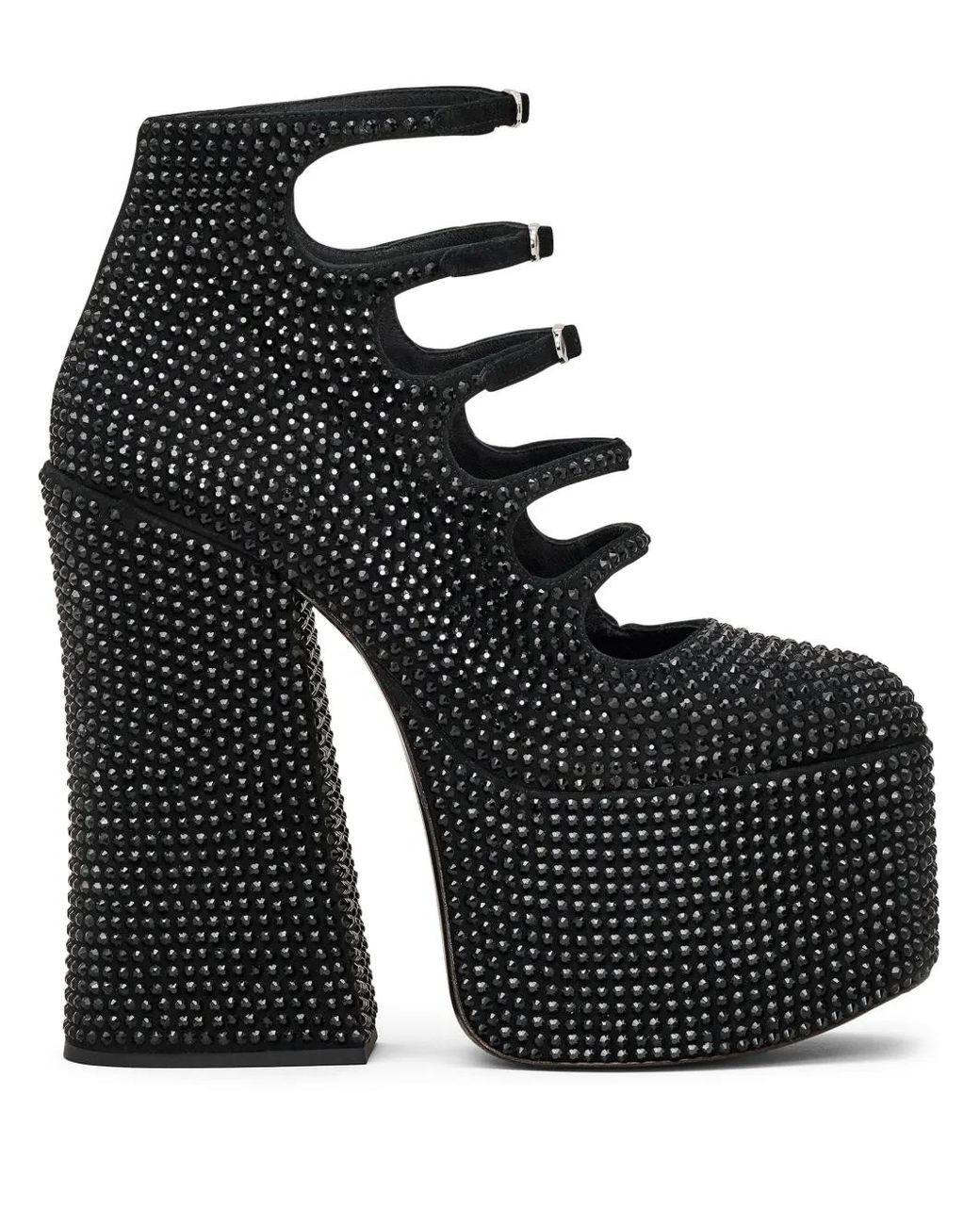 Marc Jacobs Black The Kiki 160mm Rhinestone Ankle Booties