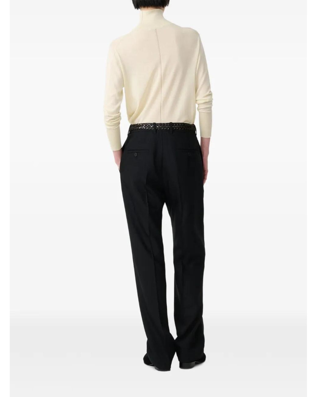 Studio Nicholson White Eide Pullover Mit Leiternaht