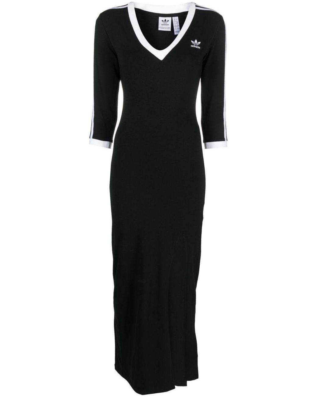 adidas Adicolor Classics 3-stripes Maxi Dress in Black | Lyst UK