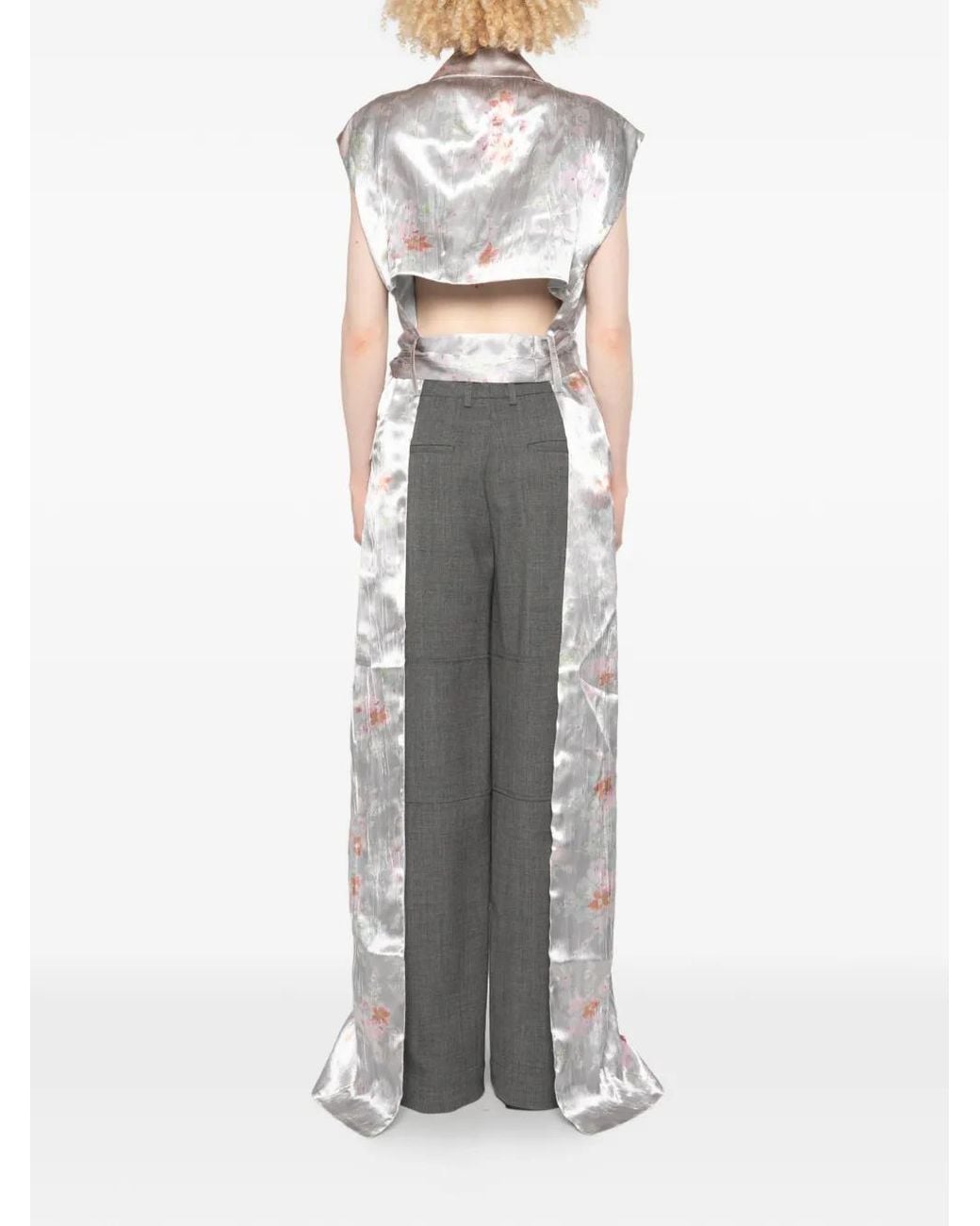 BARBARA BOLOGNA White Floral Pattern Coat