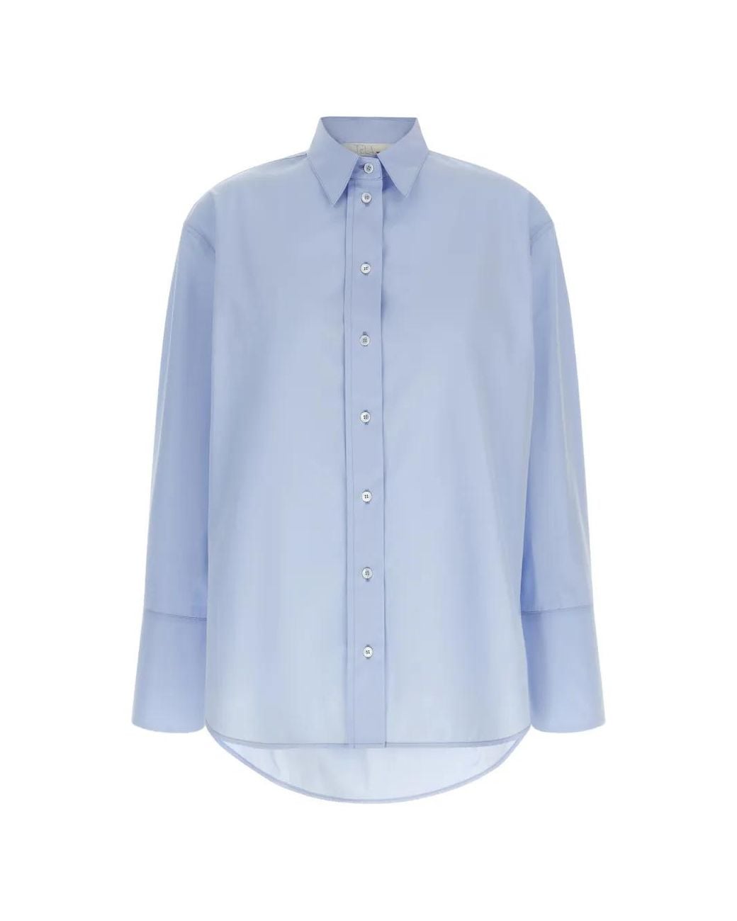Tela Blue Dayane Asymmetrical-Hem Shirt