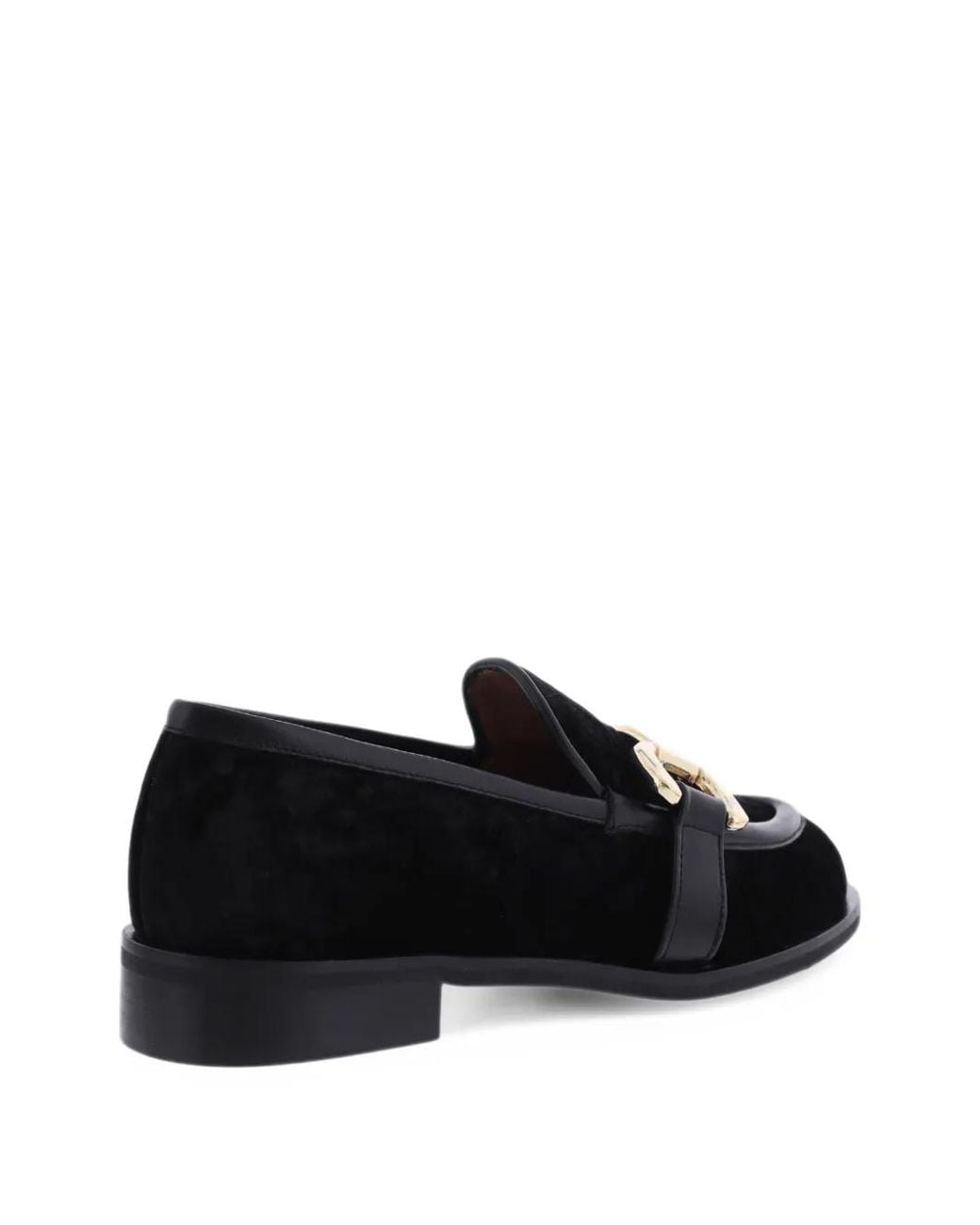 Paris Punk Black Velvet Horsebit Loafers