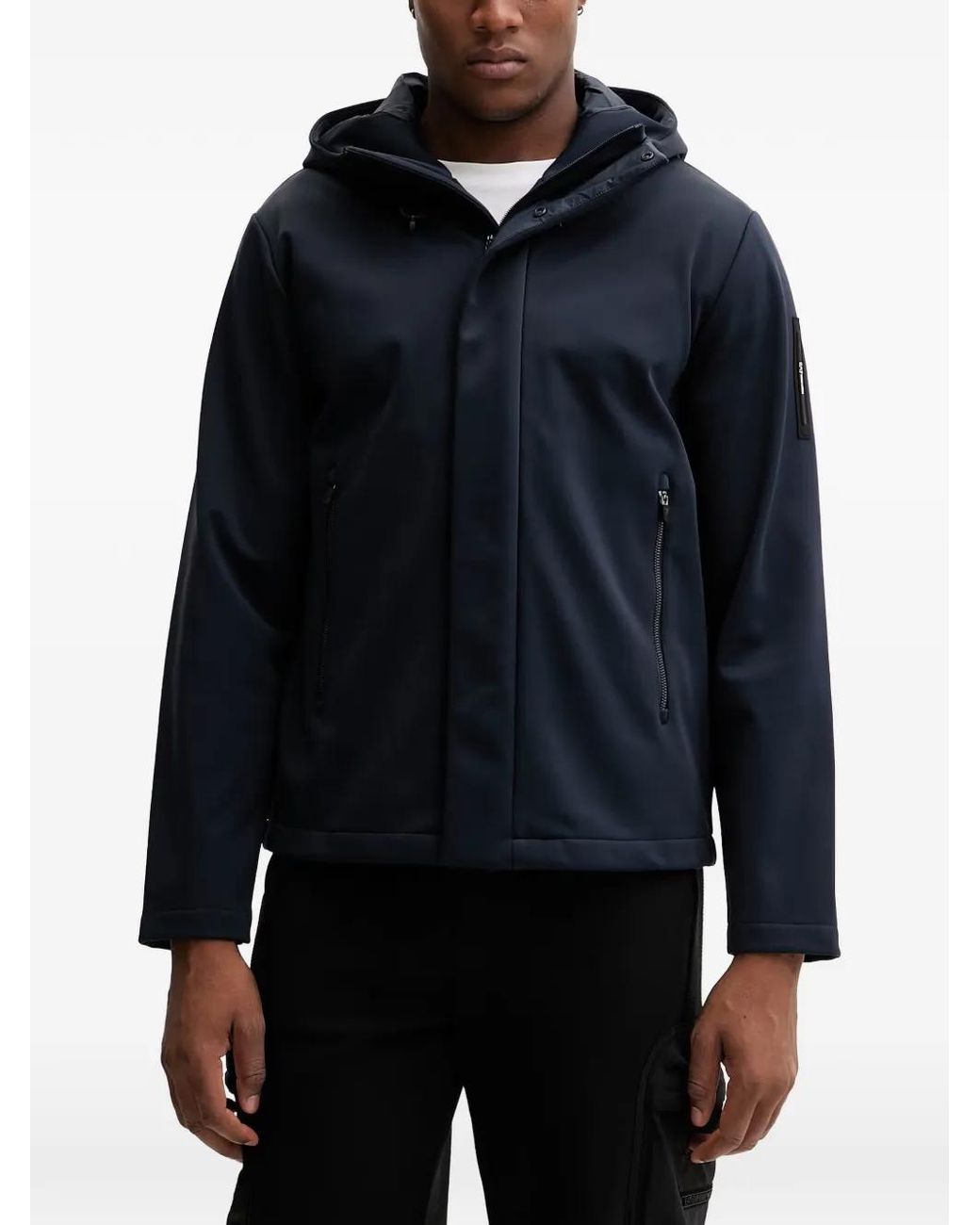 EA7 Kapuzenjacke Mit Logo-Patch in Blue für Herren