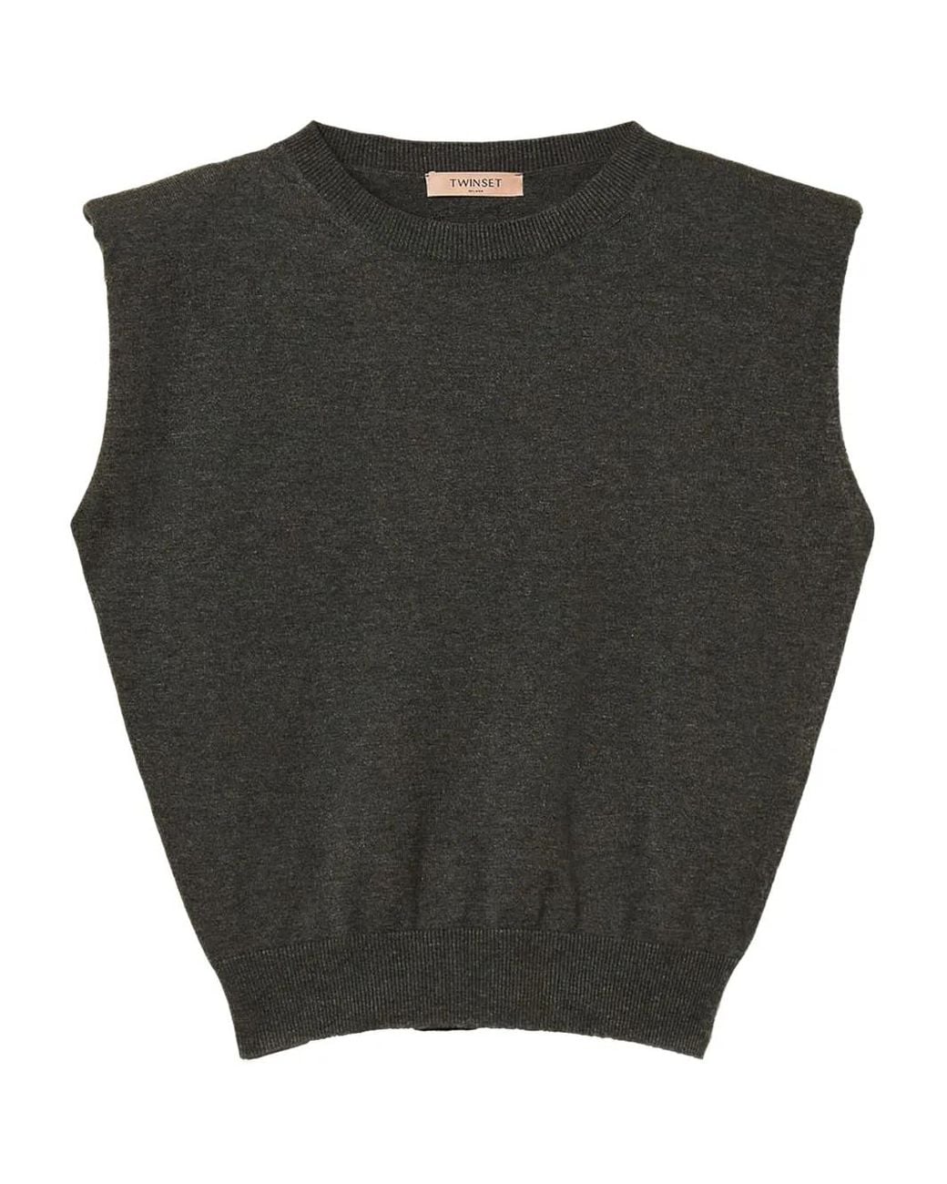 Chaleco Con Hombreras Twinset de color Black