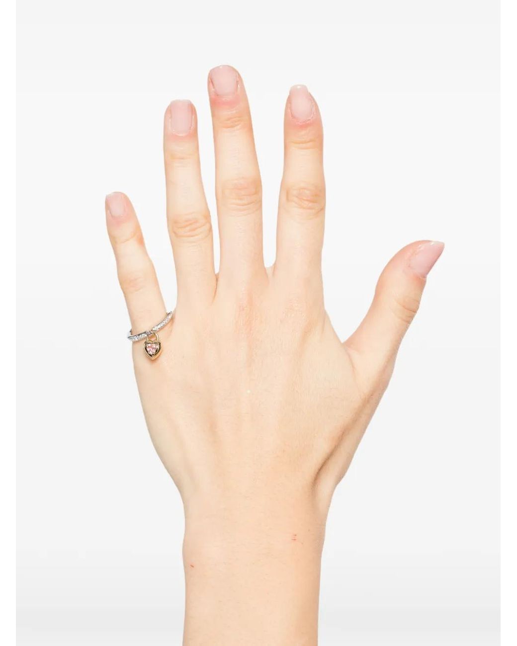 Swarovski White Heart-Motif Ring