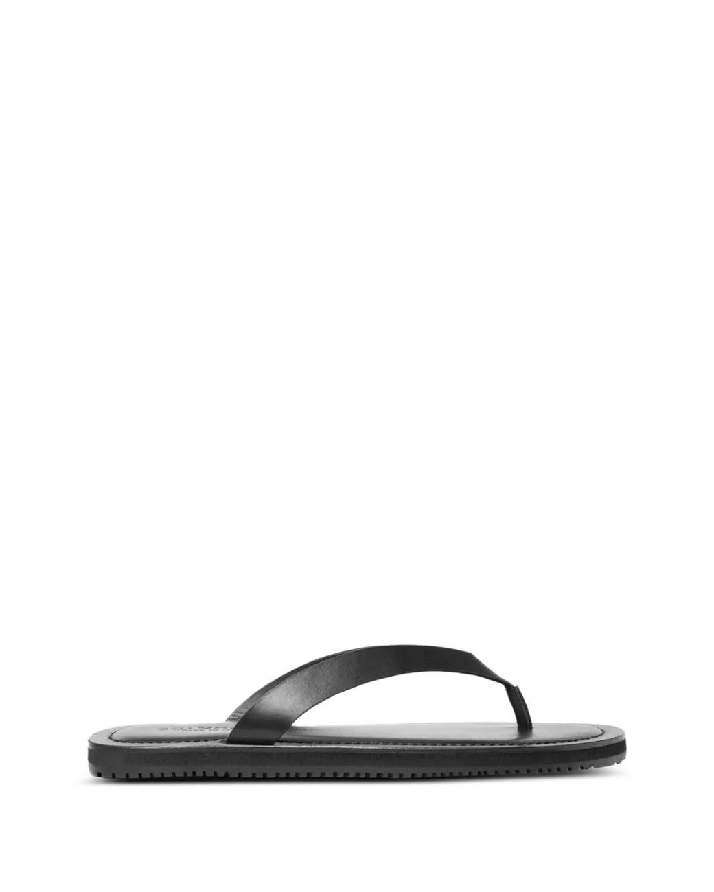 Scarosso Black Ascanio Leather Sandals for men