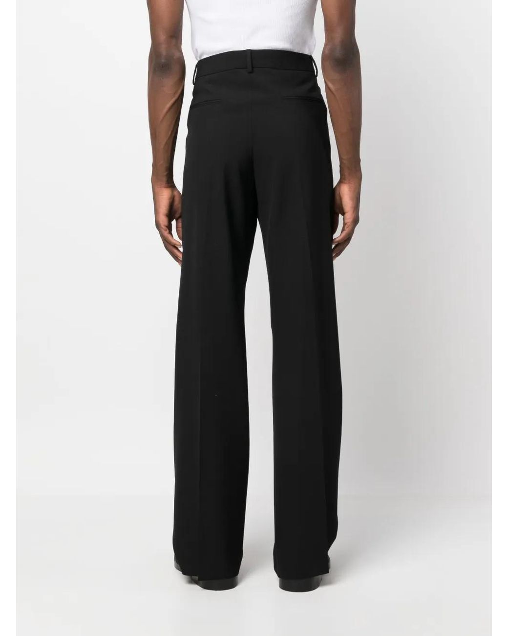 Valentino Garavani Black Virgin Wool Tailored Trousers for men