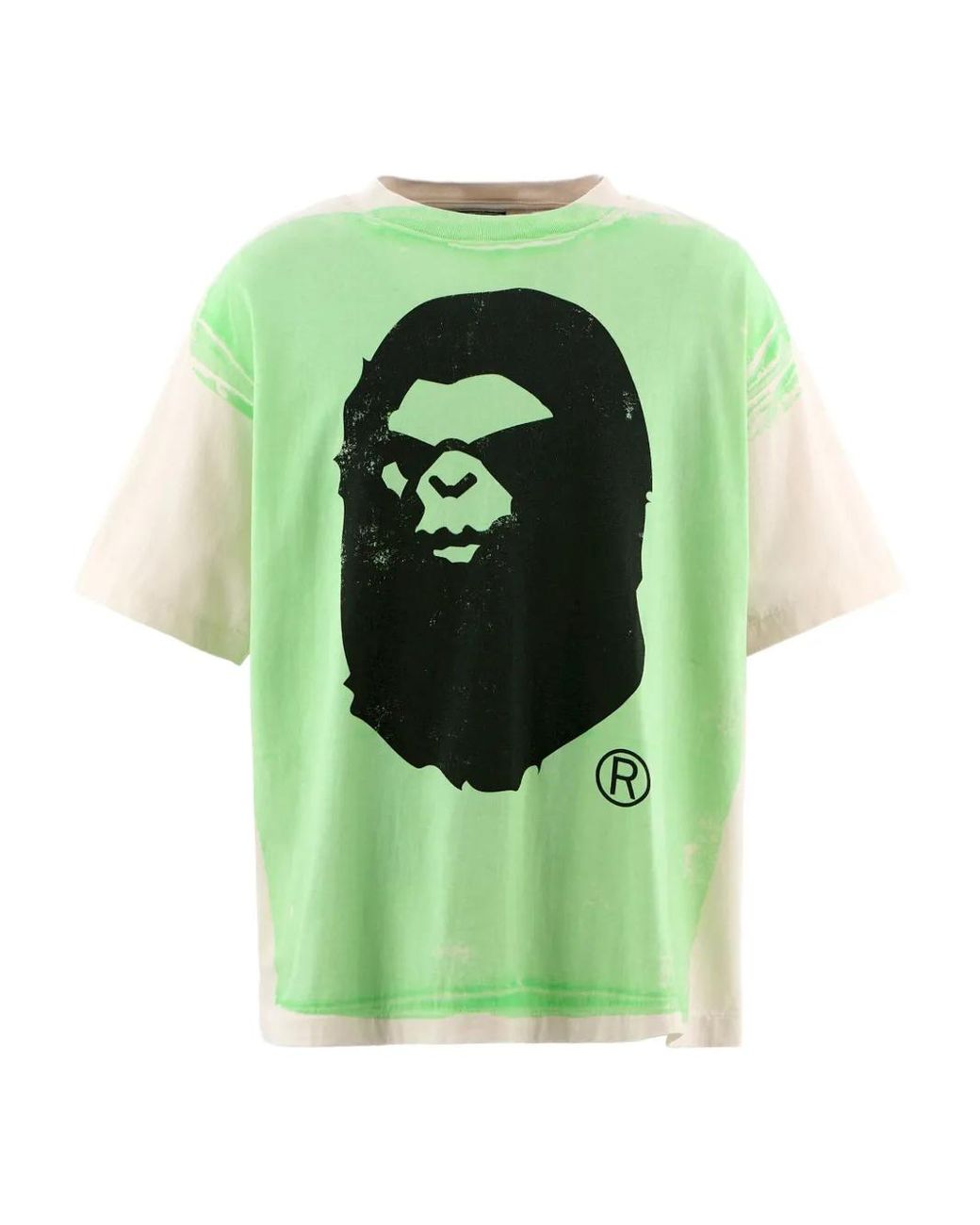 SAINT Mxxxxxx Green X Bape Cotton T-Shirt for men