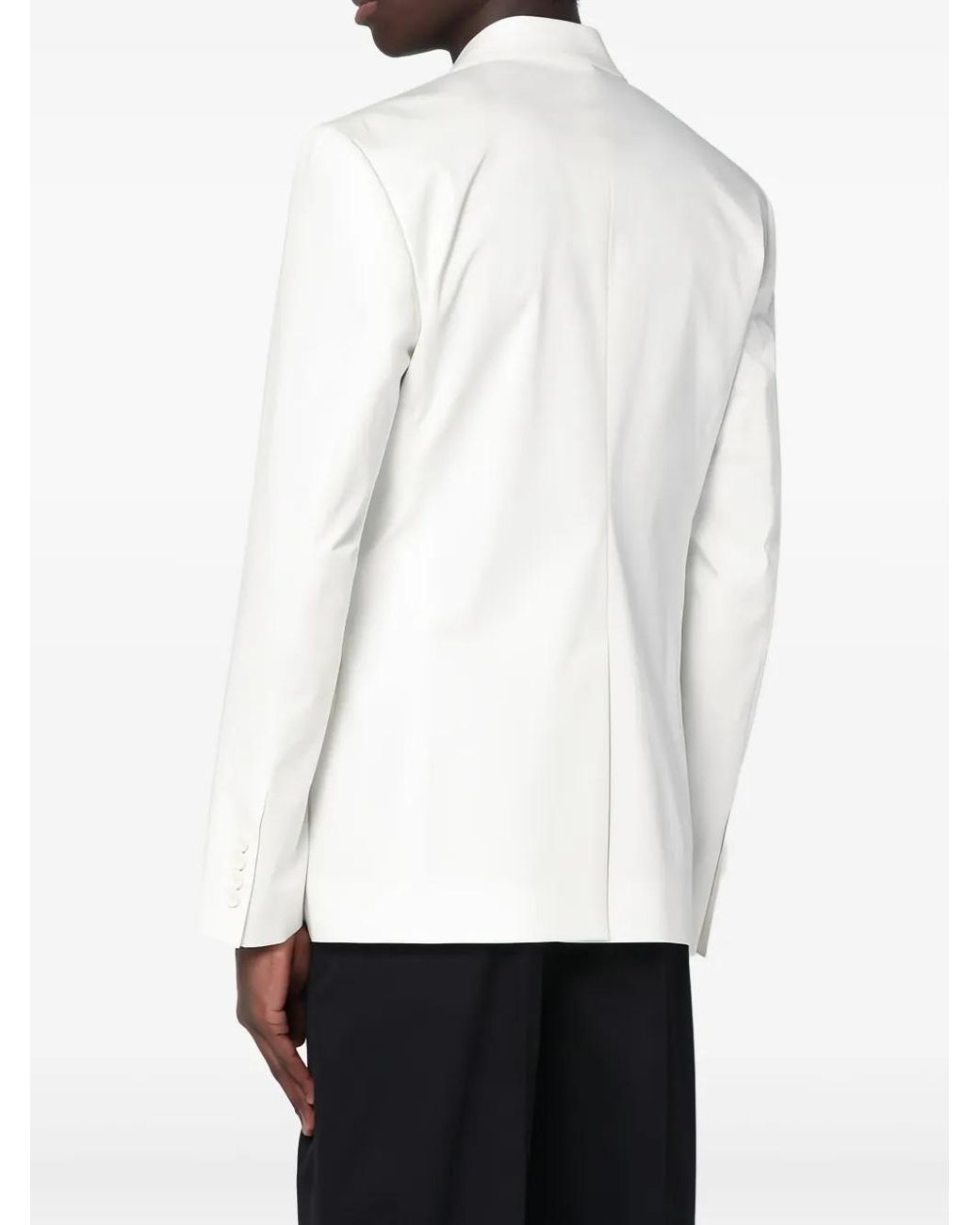 Dolce & Gabbana White Double-Breasted Blazer for men