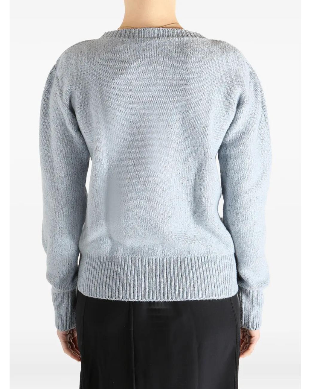 Pull En Maille Nervurée Baserange en coloris Blue