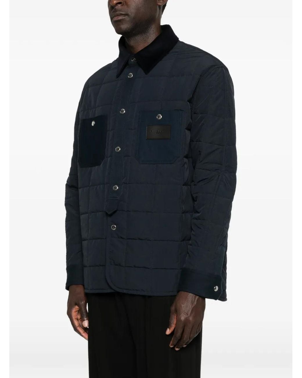 Givenchy Black Couture Seam Quilted Overshirt Patch for men