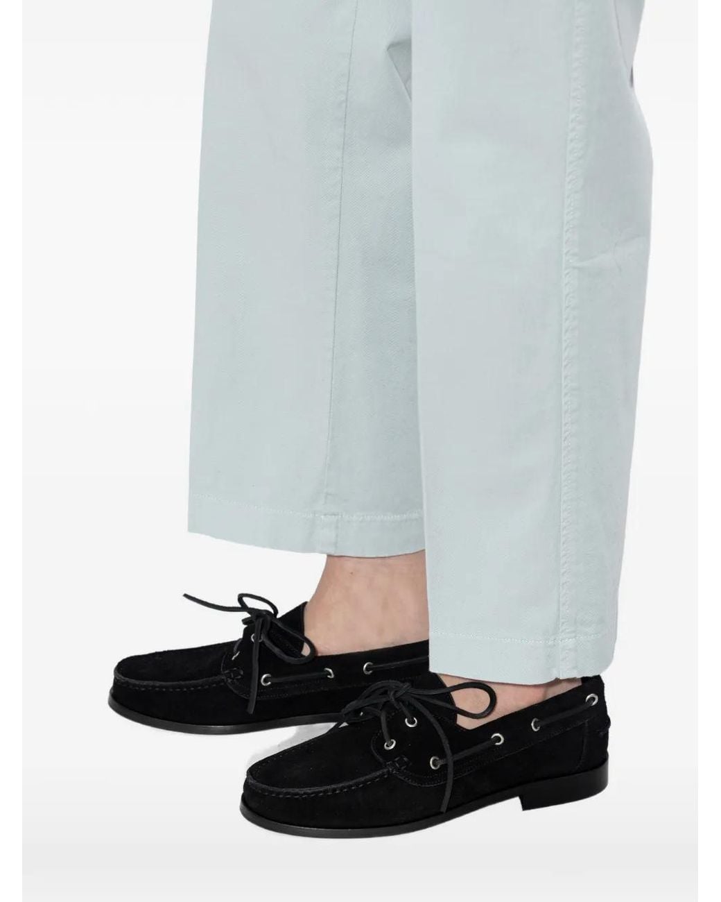 Aeyde White Harris Boat Shoes