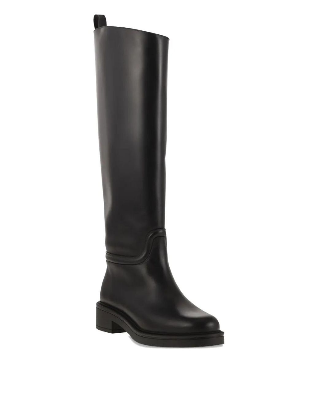 Stuart Weitzman Black Celia Lederstiefel