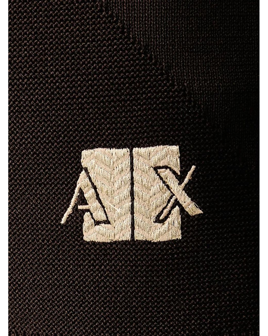ARMANI EXCHANGE Black Regular Fit Pullover Knitted