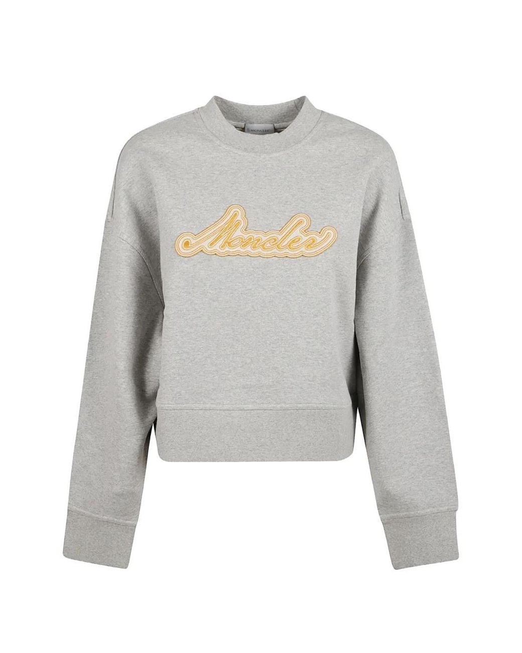 Moncler Gray Logo-Patch Sweater