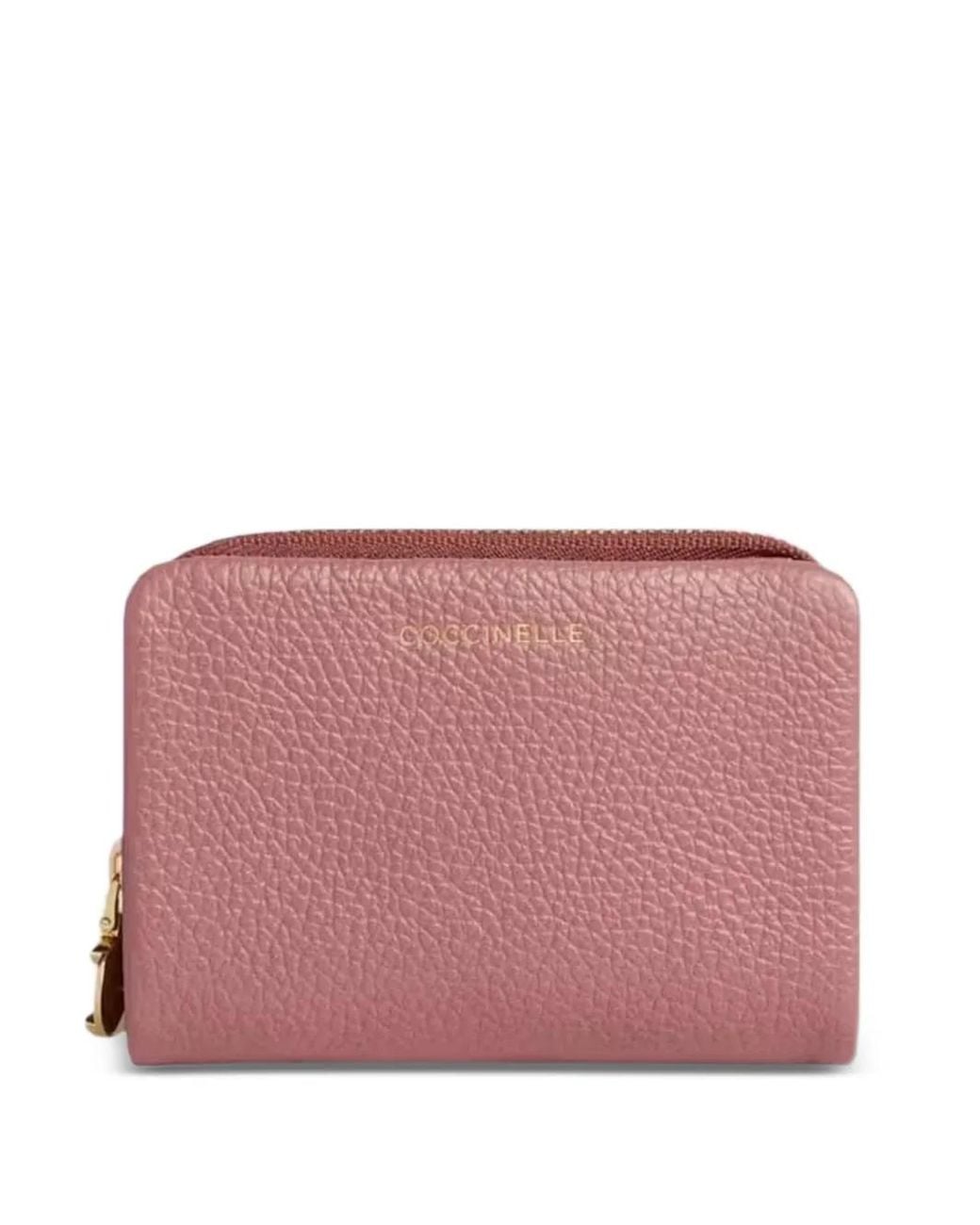 Coccinelle Pink Medium C-Me Grained Leather Wallet